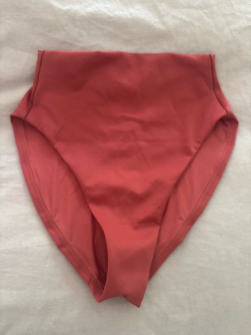 Left On Friday High-Waist Bikini Bottoms in Coral